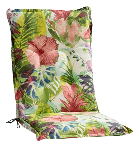 Möbel Jack Gartenstuhlauflagen Mittellehner - 110 x 50 cm - Mehrfarbig - Baumwolle - Polyester - Blumenmuster - Sesselauflage Sitzpolster Stuhlauflage von Möbel Jack