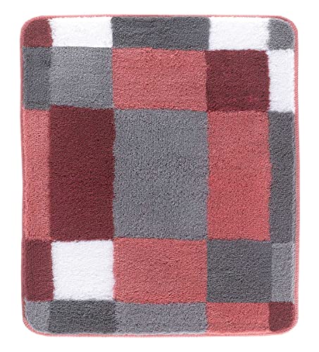 Möbel Jack Badematte - Altrosa – Grau - Weiß - Polyacryl - 50 x 60 cm von Möbel Jack