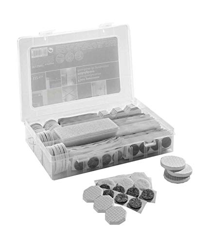 Möbel Jack Filzgleiter-Set - Weiß - Grau - Filz - 122-teilig - selbstklebend von Möbel Jack