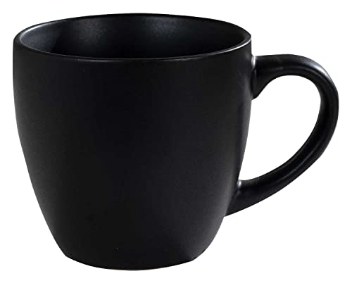 Möbel Jack Kaffeetasse Kaffeebecher Henkeltasse Teetasse für Heißgetränke Becher mit Henkel | Porzellan | Schwarz Matt | 150 ml von Möbel Jack