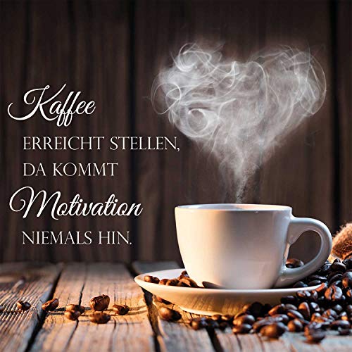 Möbel Jack Keilrahmenbild Wandbild Dekobild Kunstdruck auf Leinwand | Braun | Weiß | Kaffee | 35x35 cm von Möbel Jack