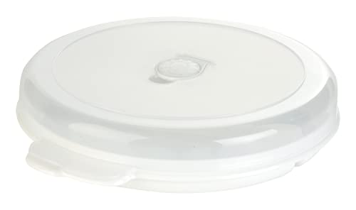 Möbel Jack Mikrowellenteller - Weiß - Kunststoff - Ø 27,5 cm - mit Deckel von Möbel Jack