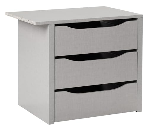 Möbel Jack Schubladeneneinsatz für Kleiderschränke - mit 3 Schubladen - 66 x 57 x 45 cm - Grau - MDF - Schubkasteneinbausatz Schubkasteneinsatz von Möbel Jack