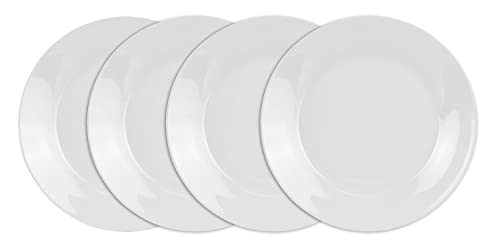 Möbel Jack Speiseteller - Weiß - Porzellan - Ø 24 cm - 4er Set von Möbel Jack