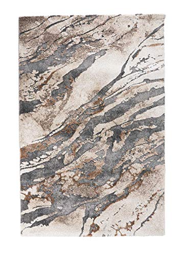 Möbel Jack Wohnzimmerteppich Florteppich Webteppich | Polypropylen | Beige | Grau | Marmoroptik | 200x290 cm Möbel Jack Wohnzimmerteppich Florteppich Webteppich | Polypropylen | Beige | Grau | Marmoroptik | 200x290 cm von Möbel Jack