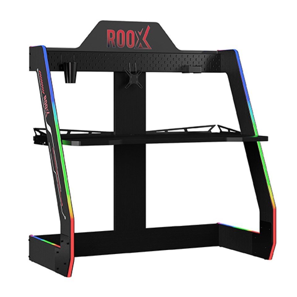Möbel-Lux Schreibtisch Roox, mit LED und Monitorhalterung von Möbel-Lux