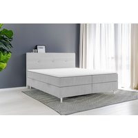 Boxspringbett RIO mit Bettkasten, ca. 180 x 200 cm - Grau von Möbel Punkt