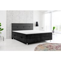 Boxspringbett RIO mit Bettkasten, ca. 180 x 200 cm - Schwarz von Möbel Punkt