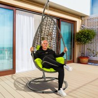 Hängesessel Mario Basler Gartenmöbel Wintergarten Sessel Relax Sessel Ibiza Braun von Möbel Punkt