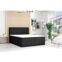 Boxspringbett PRAG Chesterfield mit Bettkasten, ca.180 x 200 cm - Schwarz von Möbel Punkt