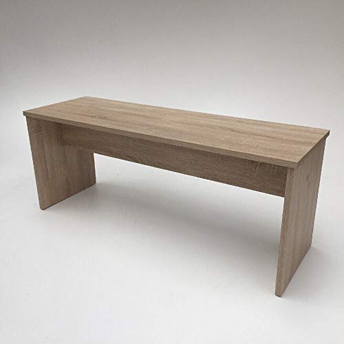 Bank Sonoma Eiche hell Sägerau Länge: 110 cm Tiefe: 35 cm Höhe: 44 cm Belastbarkeit: ca. 180 kg von Möbel SD