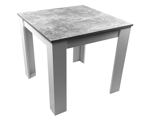 Möbel SD Esszimmertisch Küchentisch Beton weiß 80x80 Möbel SD Esszimmertisch Küchentisch Beton weiß 80x80 von Möbel SD
