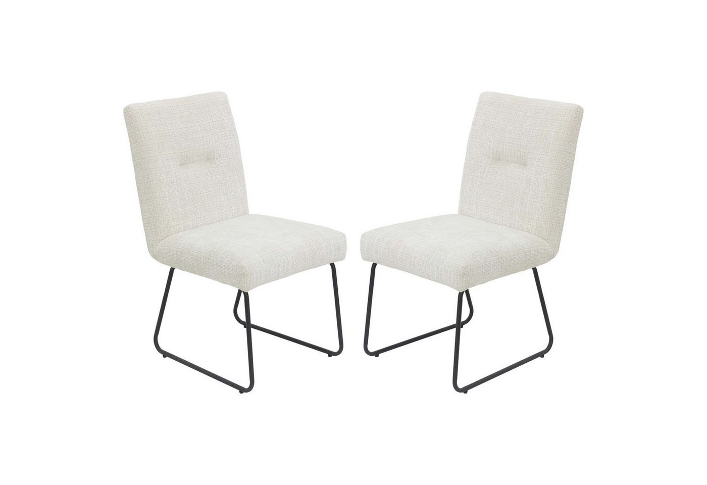 Möbel Stellbrink Kufenstuhl 2er Set Kufenstuhl Finja - Webstoff Creme (2 St) von Möbel Stellbrink