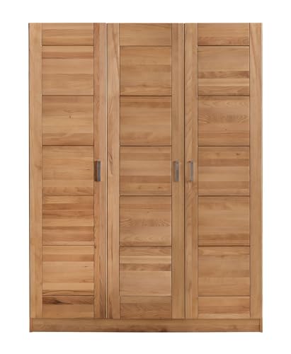 Möbel-Store24 Kleiderschrank Türen Holz Kernbuche-massiv Natur geölt 3-türig Tollo von Möbel-Store24