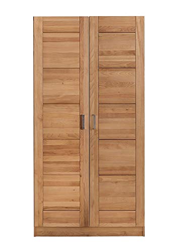 Möbel-Store24 Kleiderschrank Türen Holz Kernbuche teilmassiv Natur geölt 2-türig Pia von Möbel-Store24