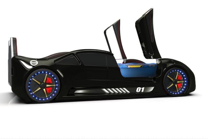 Aktürk Autobett Kinderbett Autobett Lambo Model mit Flügeltüren, Beleuchtung und Sound von Aktürk
