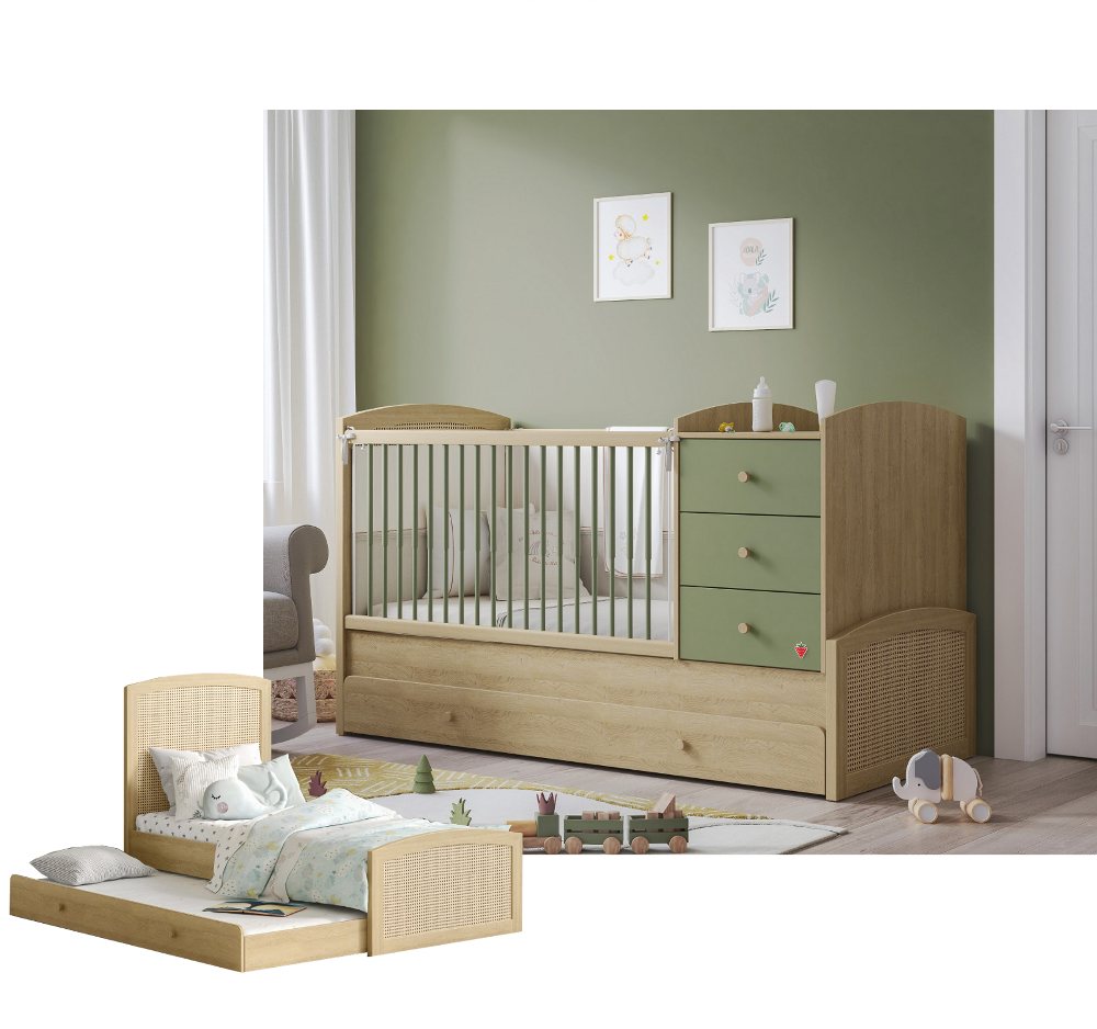 Möbel-Zeit Babybett mitwachsend, 80x130-180 cm Möbel-Zeit Babybett mitwachsend, 80x130-180 cm von Möbel-Zeit