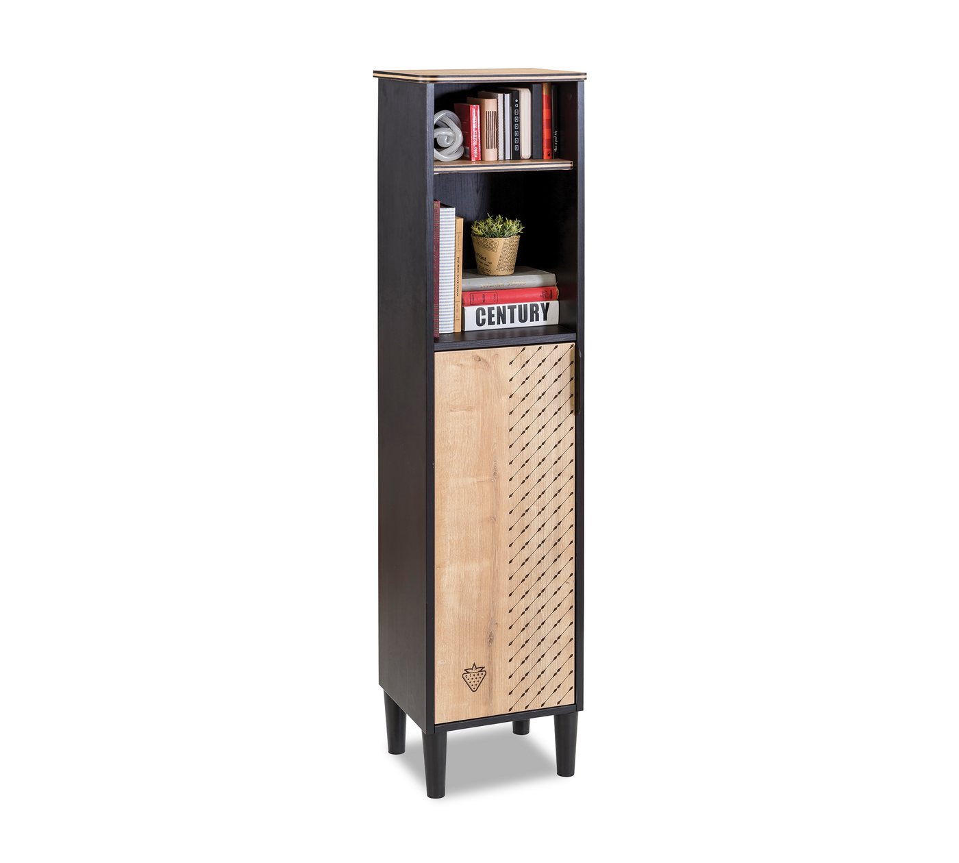Möbel-Zeit Bücherregal BLACK mit einer Tür von Möbel-Zeit
