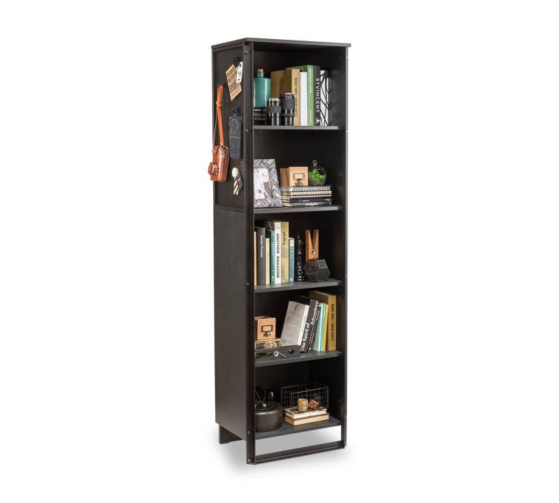 Möbel-Zeit Bücherregal DARK METAL mit Magnetboard von Möbel-Zeit