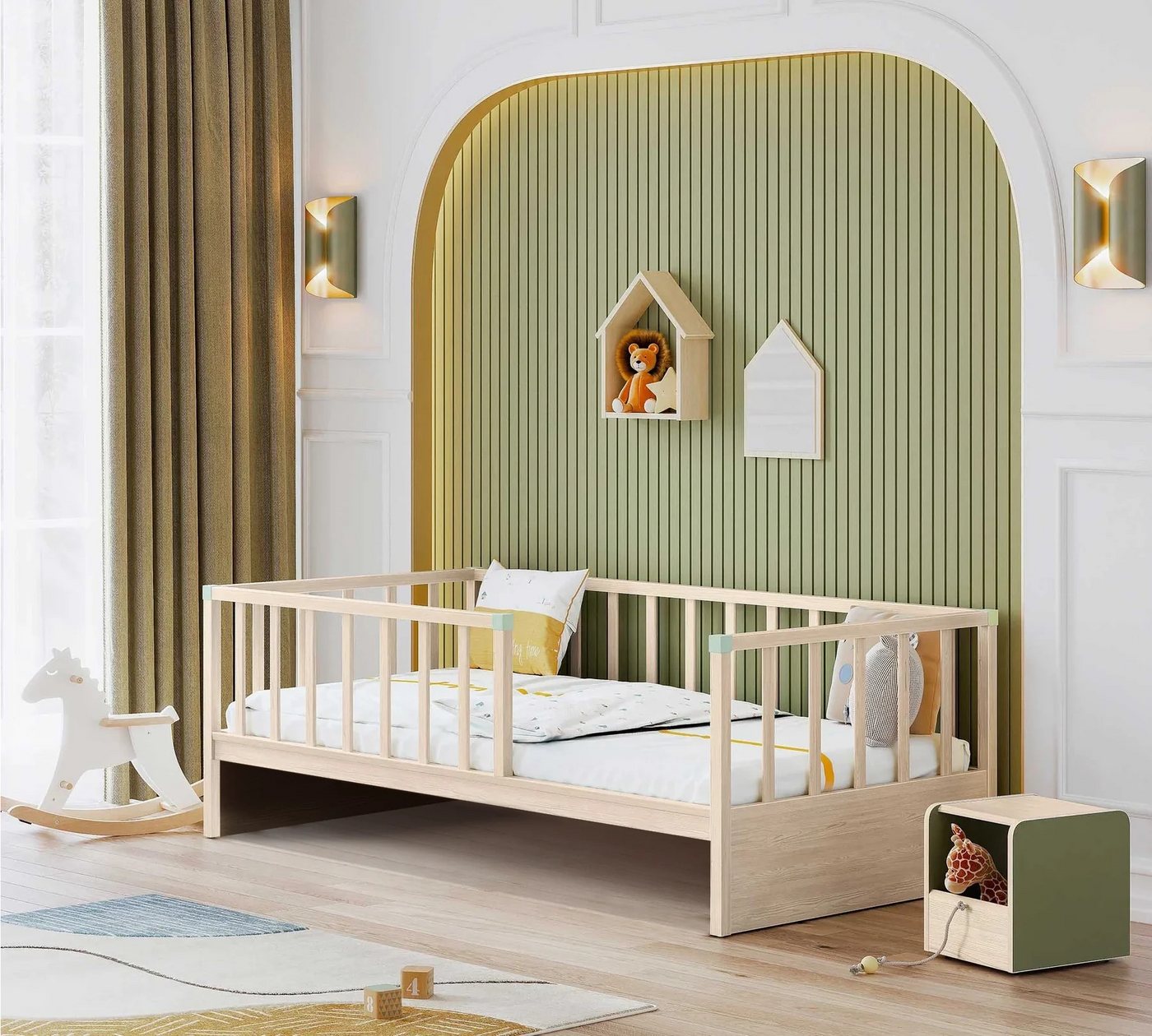 Möbel-Zeit Kinderbett MONTES natur, 100x200 cm von Möbel-Zeit