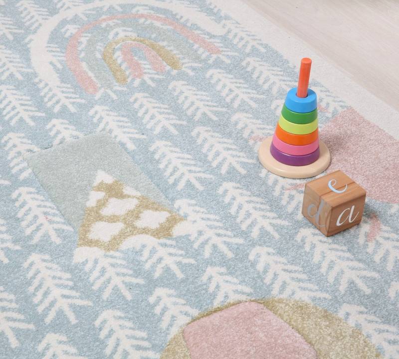 Möbel-Zeit Kinderteppich Teppich SMILE, 120x180 cm Teppich mit geometrischen Formen von Möbel-Zeit