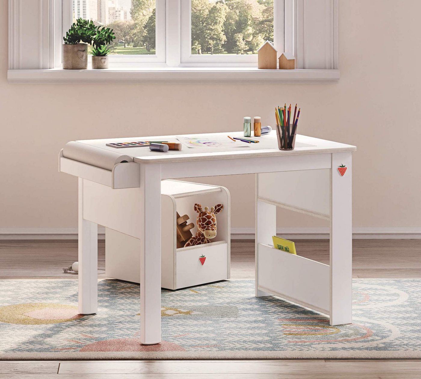 Möbel-Zeit Kindertisch MONTES Basteltisch mit Hängefach Möbel-Zeit Kindertisch MONTES Basteltisch mit Hängefach von Möbel-Zeit