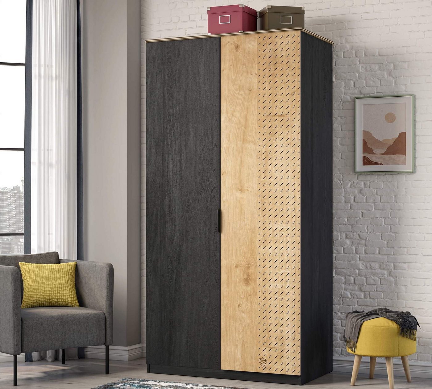 Möbel-Zeit Kleiderschrank BLACK, 2-trg. Möbel-Zeit Kleiderschrank BLACK, 2-trg. von Möbel-Zeit