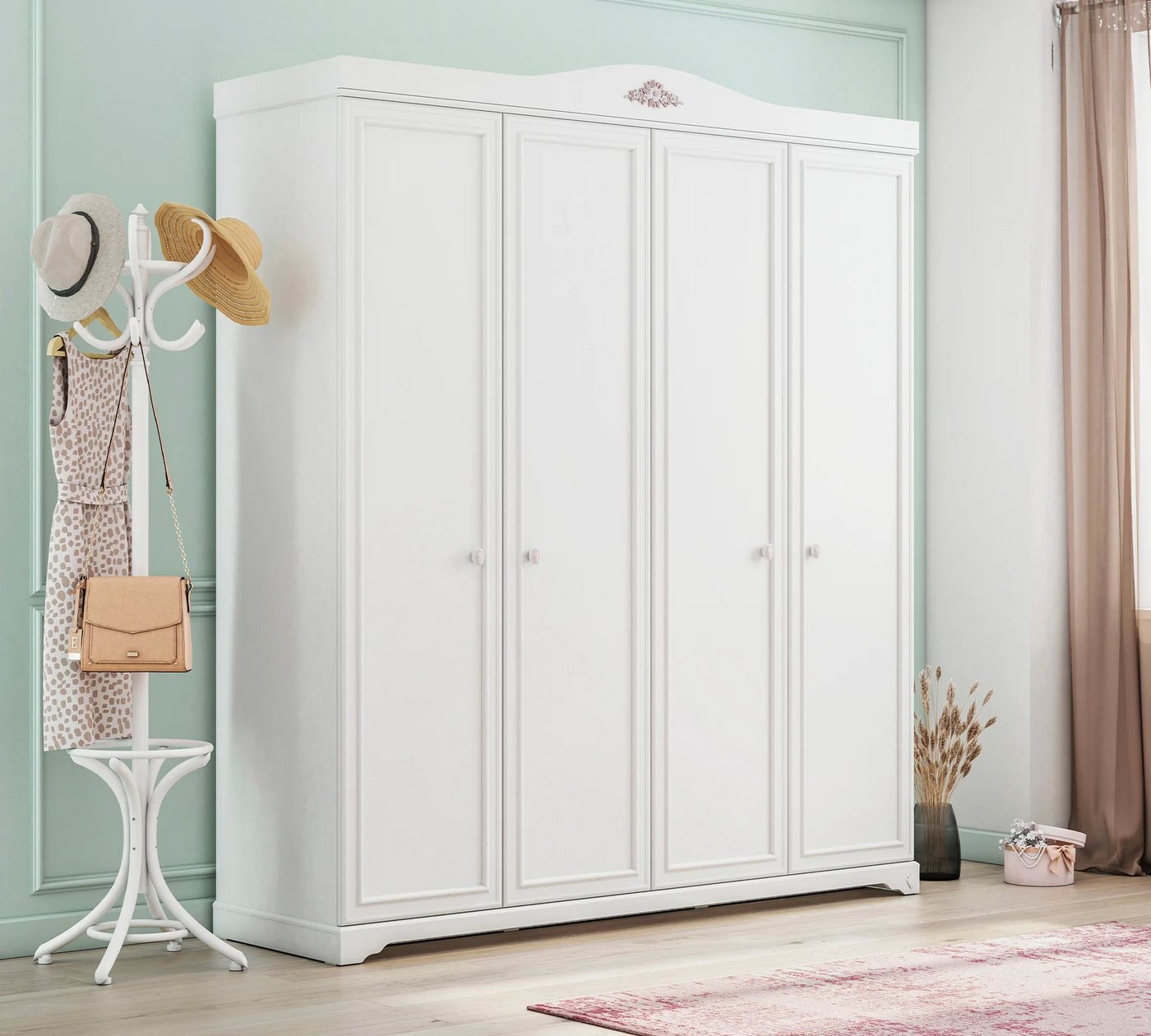 Möbel-Zeit Kleiderschrank RUSTIK, 4-türig von Möbel-Zeit