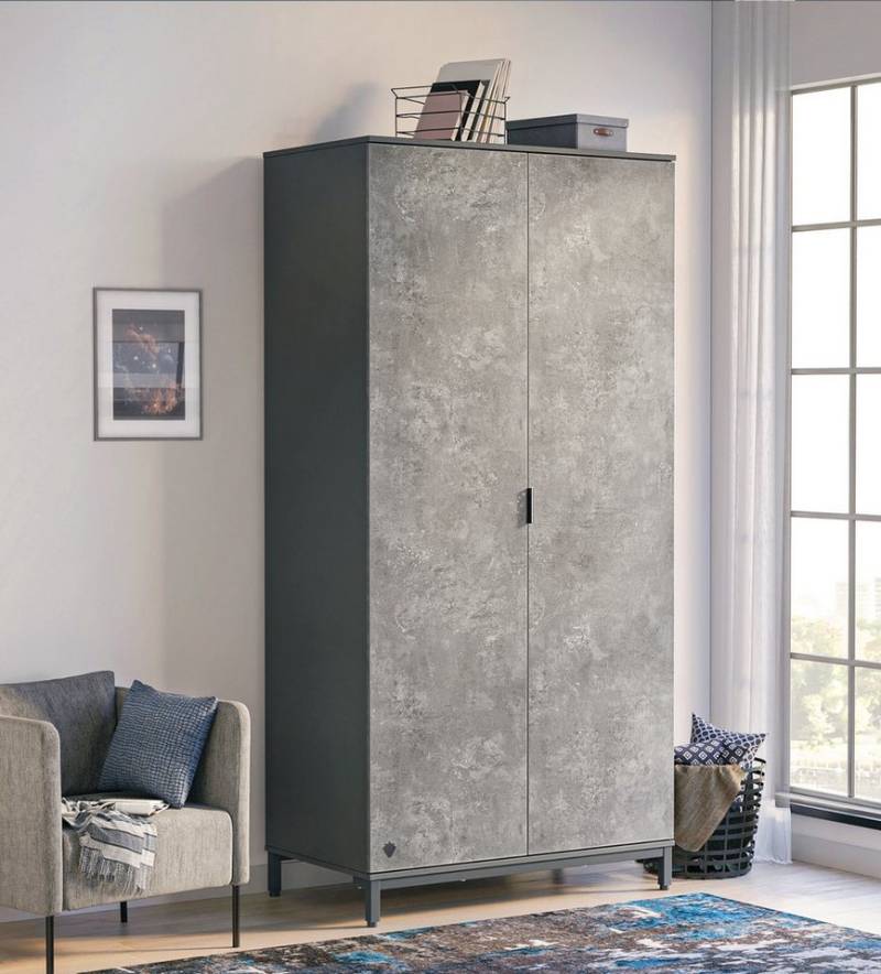Möbel-Zeit Kleiderschrank SPACE, 2-trg. mit Spiegel von Möbel-Zeit
