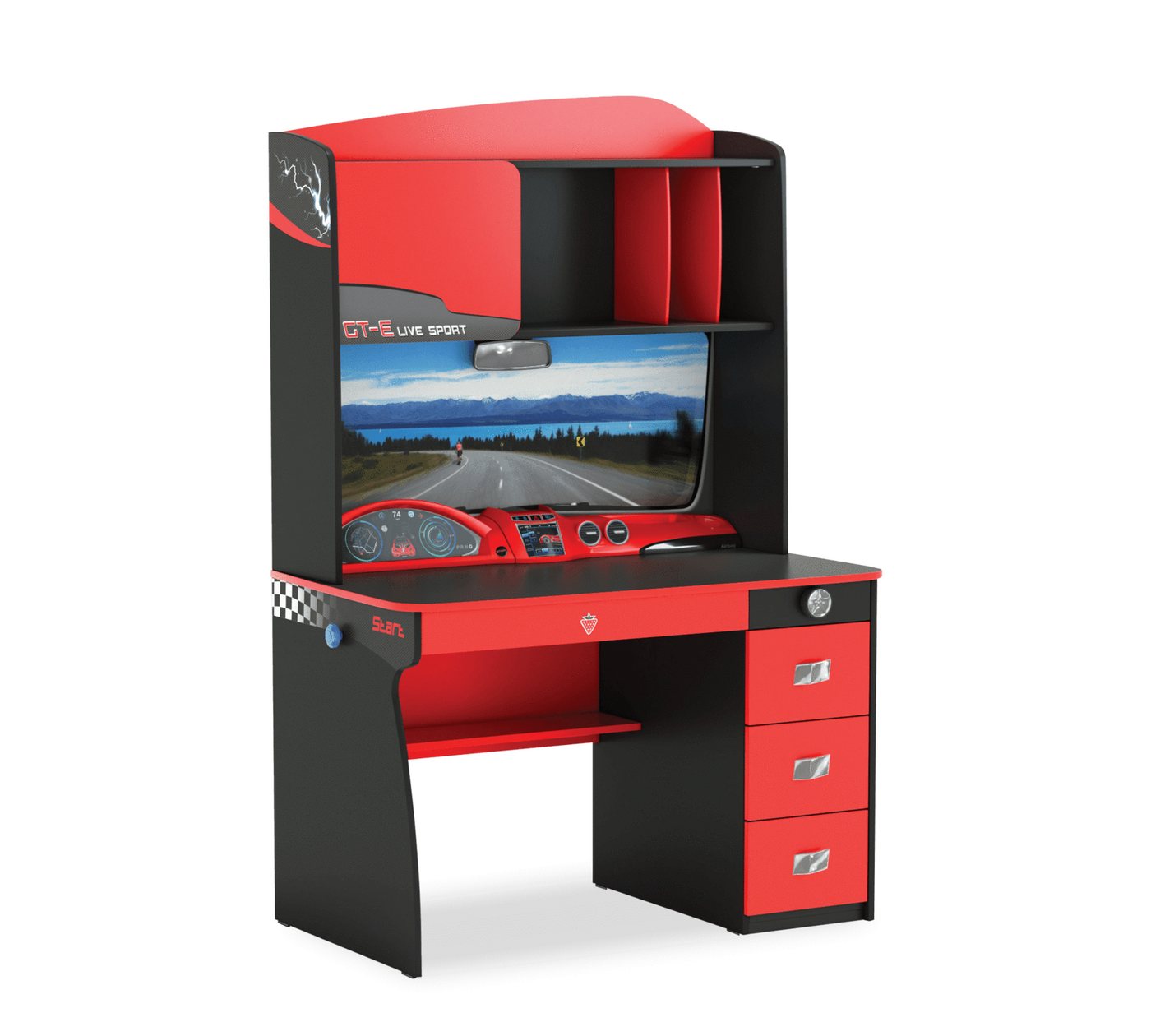 Möbel-Zeit Schreibtisch CHAMPION RACER mit Aufsatz Möbel-Zeit Schreibtisch CHAMPION RACER mit Aufsatz von Möbel-Zeit