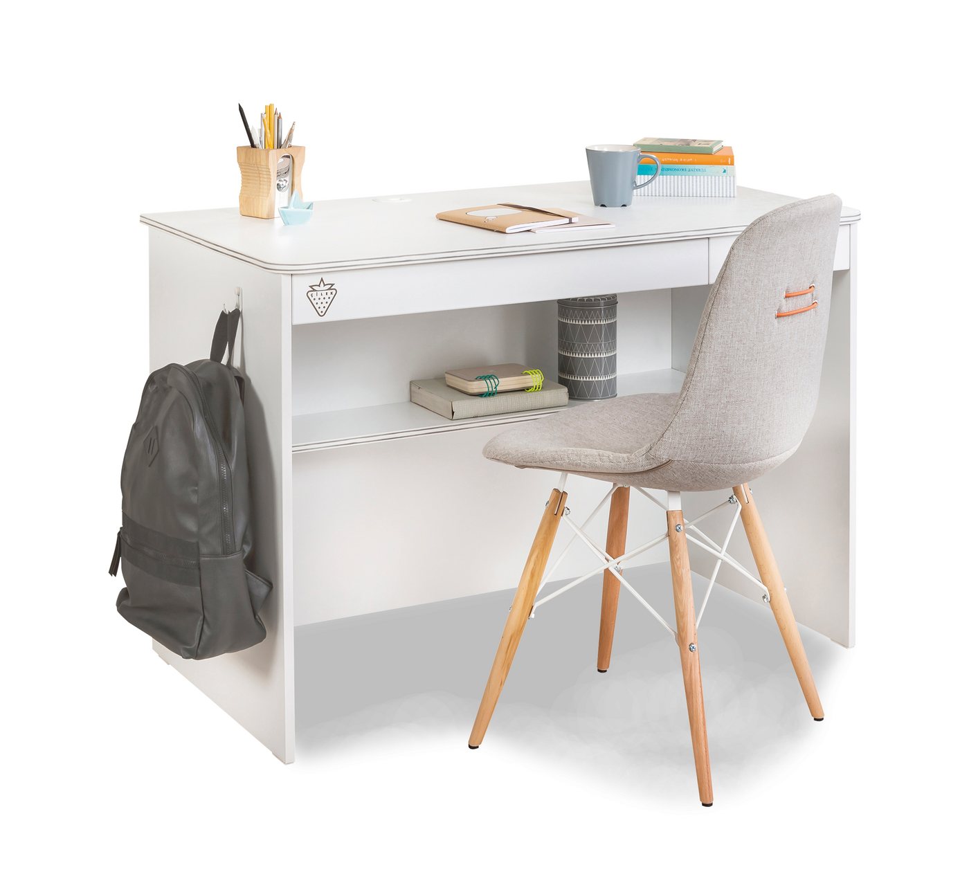 Möbel-Zeit Schreibtisch WHITE, klein mit 2 Schubkästen, Optional mit Aufsatz Möbel-Zeit Schreibtisch WHITE, klein mit 2 Schubkästen, Optional mit Aufsatz von Möbel-Zeit