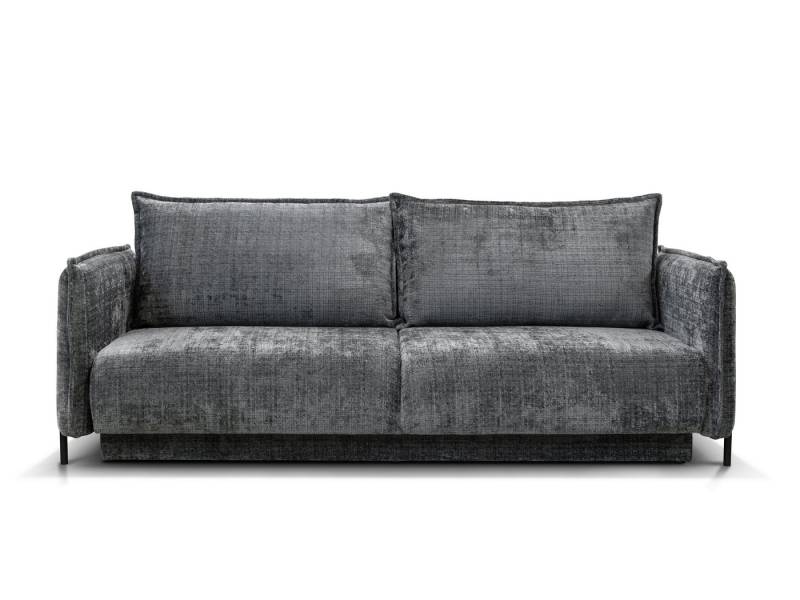 Möbel für Dich 3-Sitzer Bettsofa Schlafsofa Amalfi, bezogen mit Cord oder Strukturstoff, mit Bettkasten und großer Liegefläche von Möbel für Dich