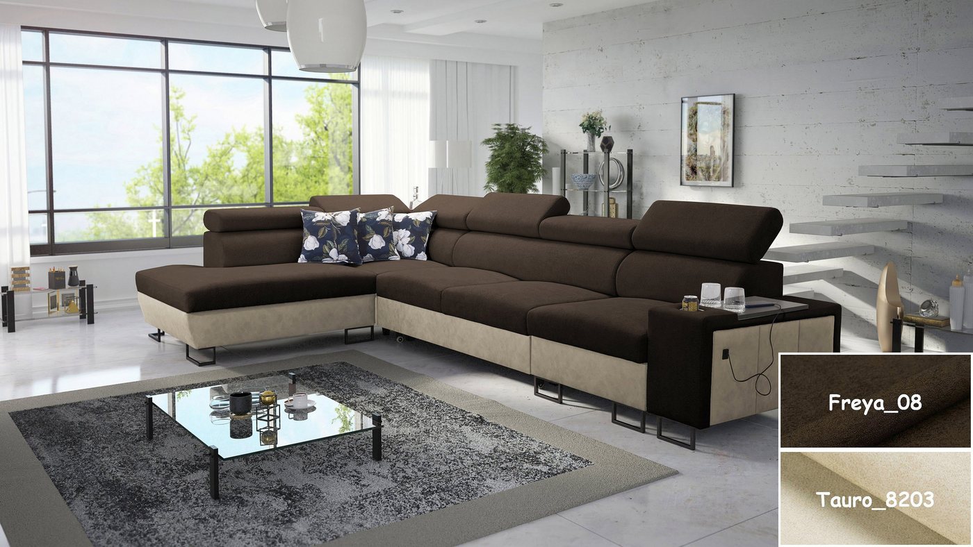 Möbel für Dich Ecksofa XXL Melody XI, mit USB-Ladestation, Ablagen, Bettfunktion und Stauraum Möbel für Dich Ecksofa XXL Melody XI, mit USB-Ladestation, Ablagen, Bettfunktion und Stauraum von Möbel für Dich