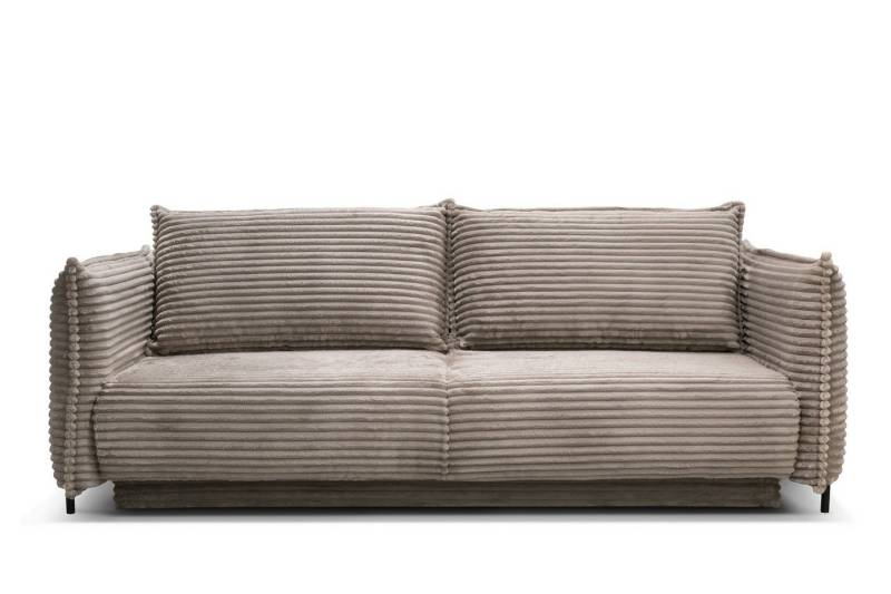 Möbel für Dich Sofa Bettsofa Amalfi mit Cord bezogen sowie mit Bettkasten und Farbauswahl, Cordbezug von Möbel für Dich