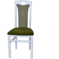 Gepolsterte Esstisch Stühle in Weiß Grün (2er Set) von Möbel4Life