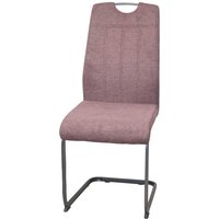 Freischwinger Stuhl in Bordeaux und Schwarz 47 cm Sitzhöhe (4er Set) von Möbel4Life