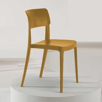 Stapelbare Stühle in Ocker Gelb Kunststoff (4er Set) von Möbel4Life