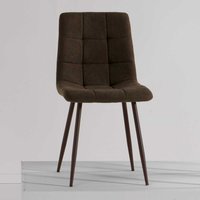 Esstisch Stühle Braun modern mit Gestell aus Metall 45 cm breit (4er Set) von Möbel4Life
