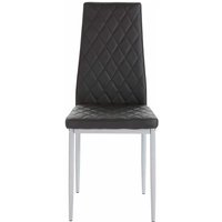 Esstisch Stühle in Schwarz und Grau hoher Lehne (Set) von Möbel4Life