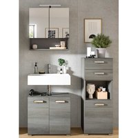 Badmöbel modern 100 cm breit - 172 cm hoch inklusive Spiegelschrank (dreiteilig) von Möbel4Life