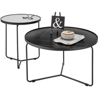 Designercouchtisch Set mit Keramikplatte Bügelgestell (zweiteilig) von Möbel4Life