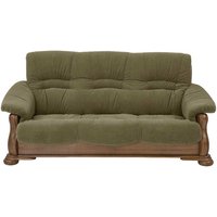 3er Wohnzimmer Sofa in Oliv Grün und Eiche rustikal Made in Germany von Möbel4Life