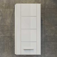 Badezimmer Hängeschrank in Weiß hochglänzend 37x77x22 cm von Möbel4Life