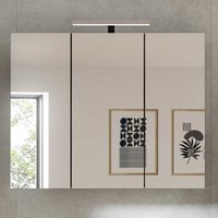 Badschrank Spiegel in modernem Design optional mit Aufbauleuchte von Möbel4Life