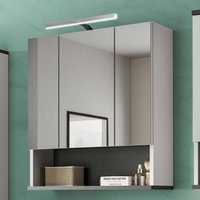 Badspiegelschrank in Anthrazit und Weiss Variante mit LED Beleuchtung von Möbel4Life
