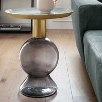 Beistelltisch Sofa mit Glas Fuß Metallplatte von Möbel4Life