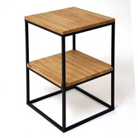 Beistelltischchen im Industry und Loft Stil quadratischer Tischplatte von Möbel4Life