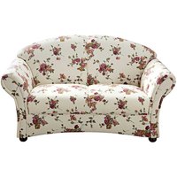 Blumenmuster Couch Landhaus in Beige und Bunt zwei Sitzplätzen von Möbel4Life