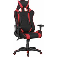 Computerspiel Stuhl in Schwarz & Rot verstellbarer Rückenlehne von Möbel4Life