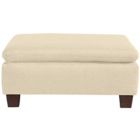 Couch Sitzhocker Beige aus Flachgewebe Buche Massivholz von Möbel4Life